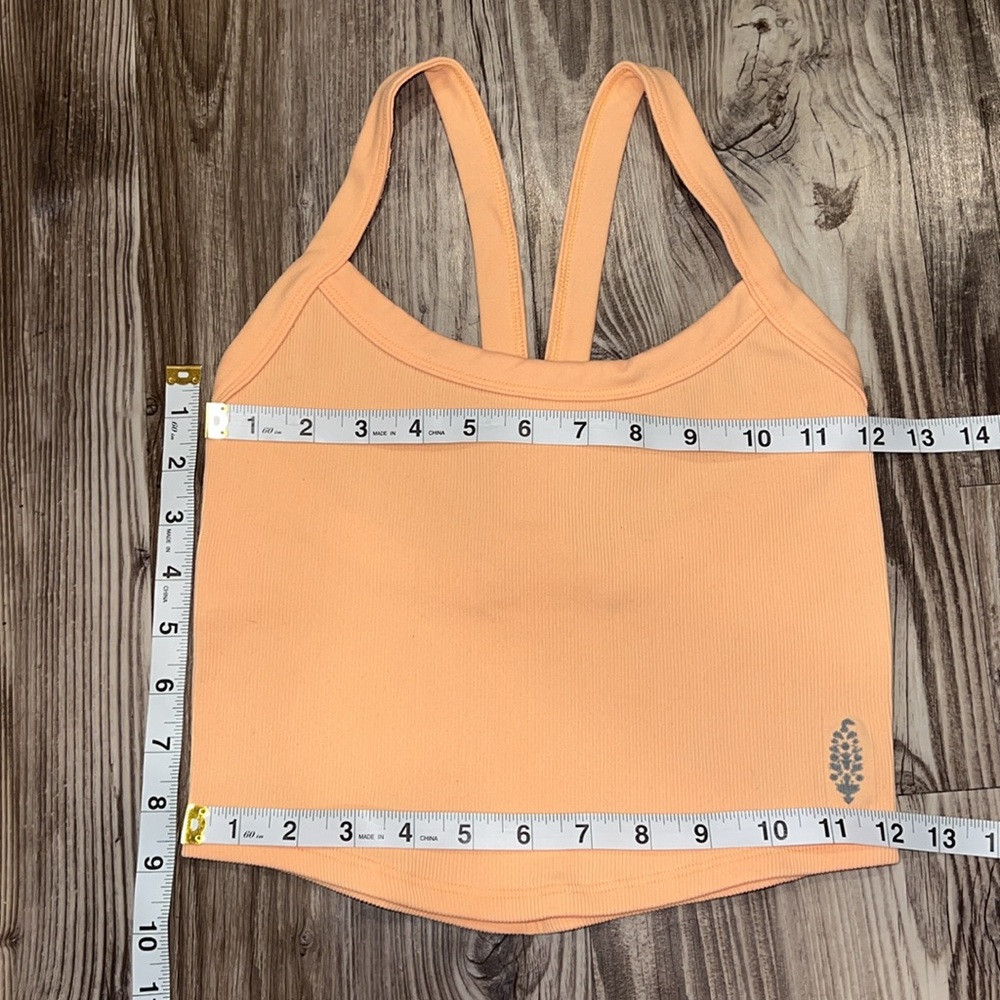 Free People Movement All Clear Solid Cami Size M/L Ribbed Orange - Picture 7 of 7
